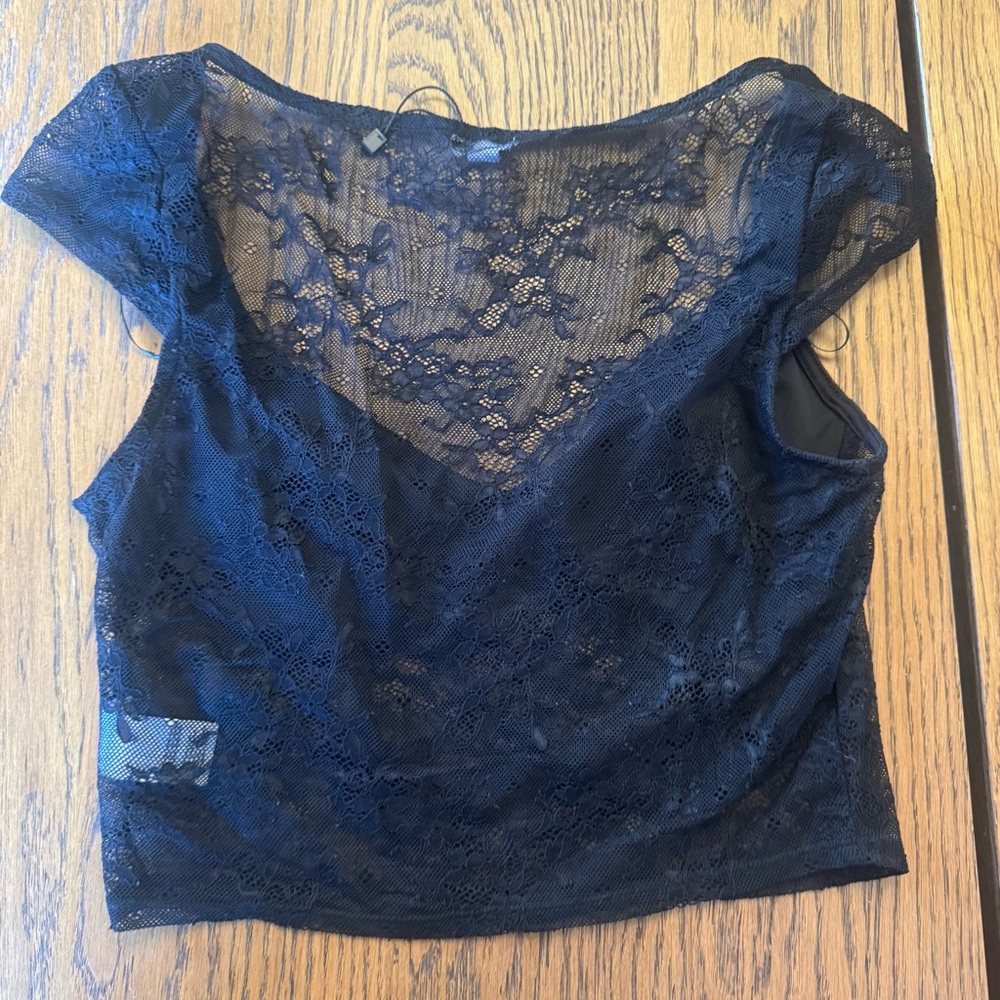 Garage Black Lace Bra Top GARAGE Crop‎ Top Corset look - Picture 5 of 5